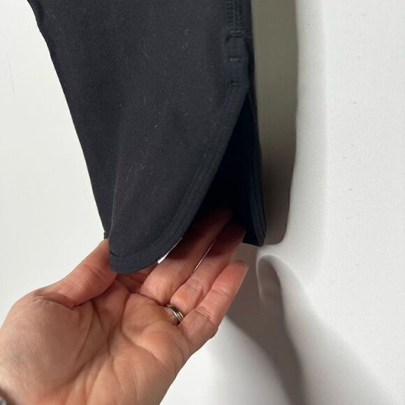 Lululemon Black Crop Angle Hem Double Waist Band Athletic Pants - Picture 3 of 11